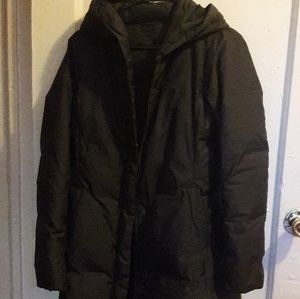 UniQlo Down light puffer w/hood no belt